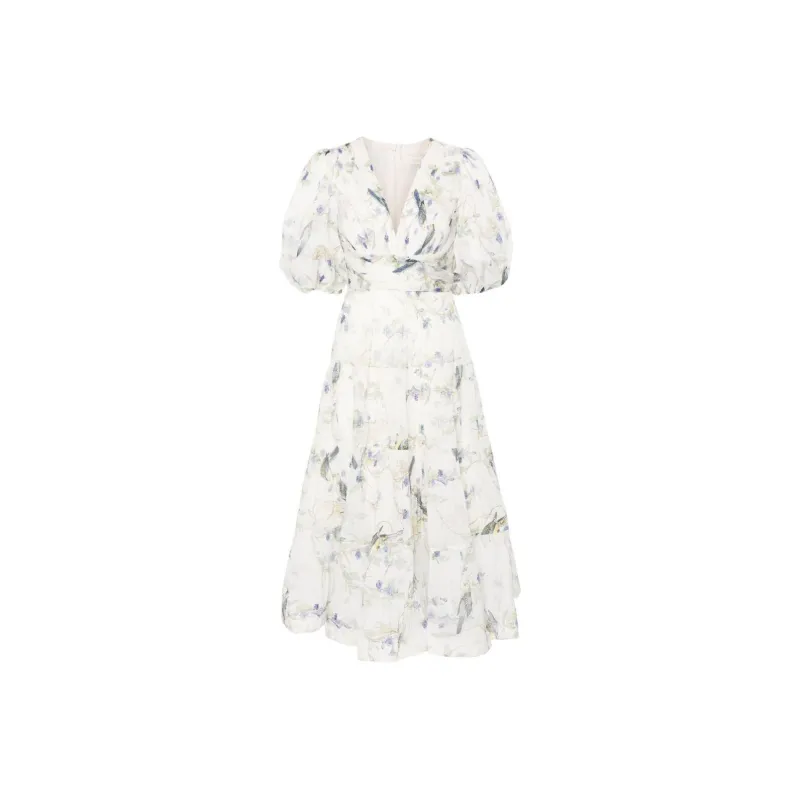 Zimmermann Plissé Flared Midi Dress-0