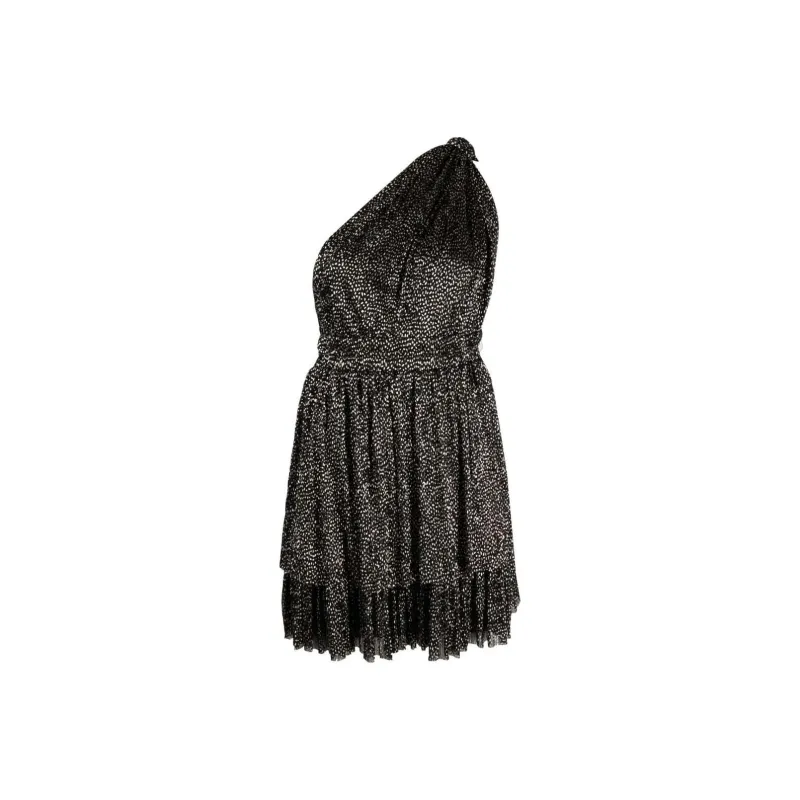 Sabina Musayev Chigaco One shoulder Tiered Dress-0
