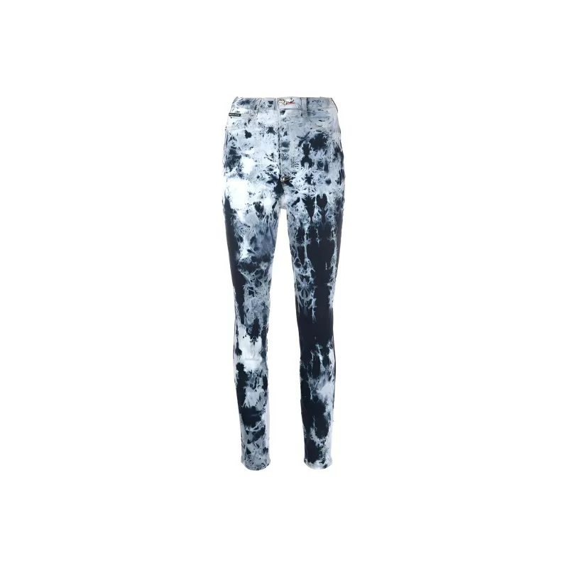 PHILIPP PLEIN Bleached High waisted Skinny Jeans-0
