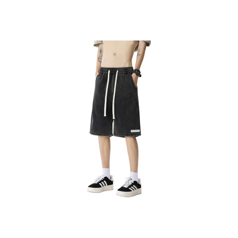 PAINT STAIN Denim Shorts Unisex-11