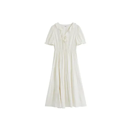 Inman Short Sleeved Dresses Women's Pear Blossom Beige