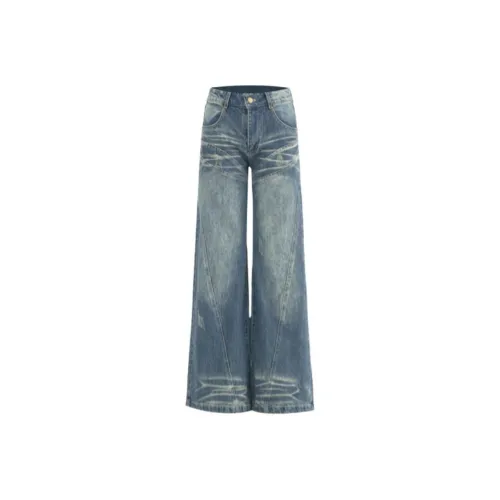 LIGEMAN Jeans Women's Vintage Blue
