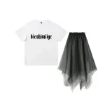 Clothing Sets (White T-Shirt+Mesh Skirt)