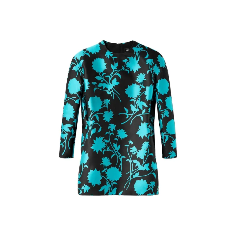 VERSACE Floral Silhouette print Minidress-0