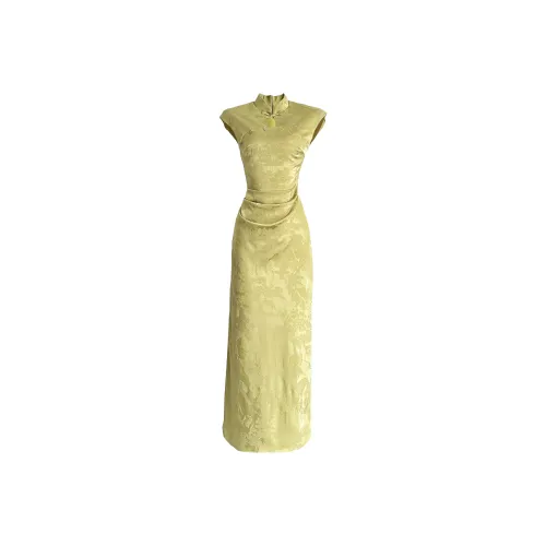 UNION REMOVE Sleeveless Dress Women's Chinese Style Green
