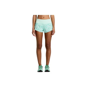 Saucony Outpace 2.5' Split Short Casual Shorts Women's Green
