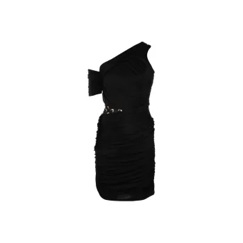 Marine Serre Draped One shoulder Dress