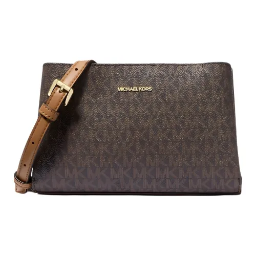 MICHAEL KORS Coated Canvas Shoulder Bag Crossbody Bag Small Size Women's Brown