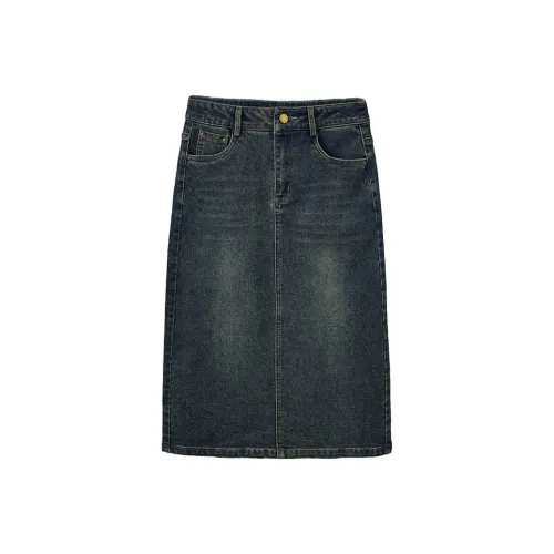 PIERRE CARDIN Denim Long Skirt Women's Image Color