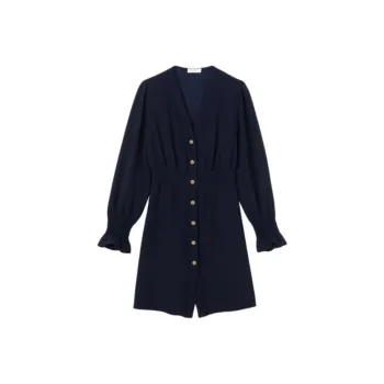 Sandro Long Sleeved Dresses Women's Dark Blue