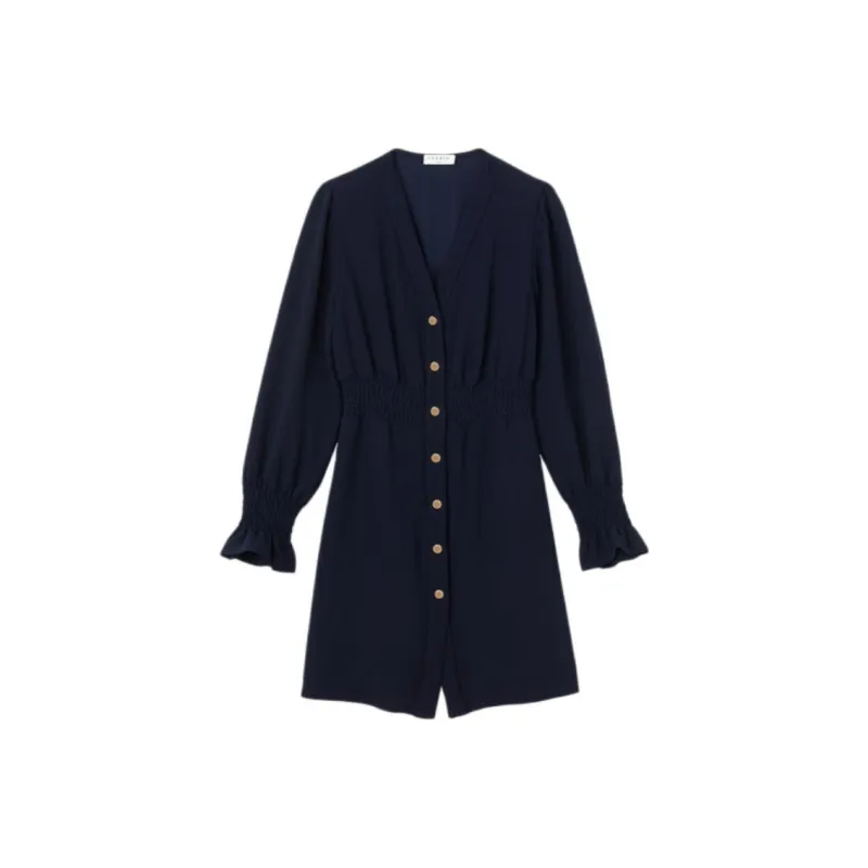 Sandro Long Sleeved Dresses Women's Dark Blue-0