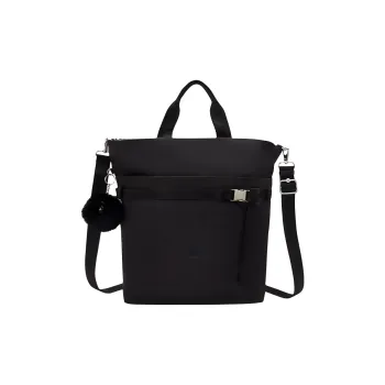 Kipling Polyester Tote Bag, Shopping Bag, Shoulder Bag, Handbag Small Size Women's Charcoal Black Ding