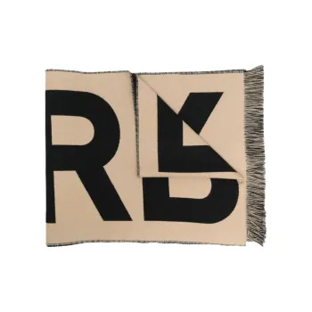 Burberry Wool Knit Scarves Unisex Khaki