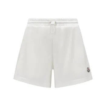 Moncler Logo Patch Drawstring Jersey Shorts
