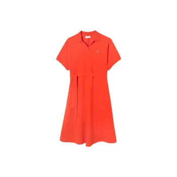 LACOSTE Short-Sleeved Dresses Women's Red