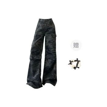 CPAURA Jeans Women's Army Green+Bowknot Hair Tie Comes With