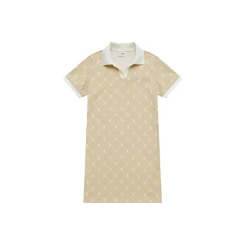 MLB Boston Red Sox SS25 Short Sleeved Dresses Women's Light Beige