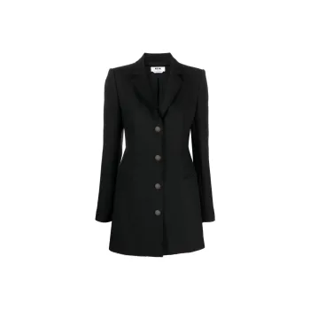 MSGM Single-Breasted V-Neck Blazer Dress