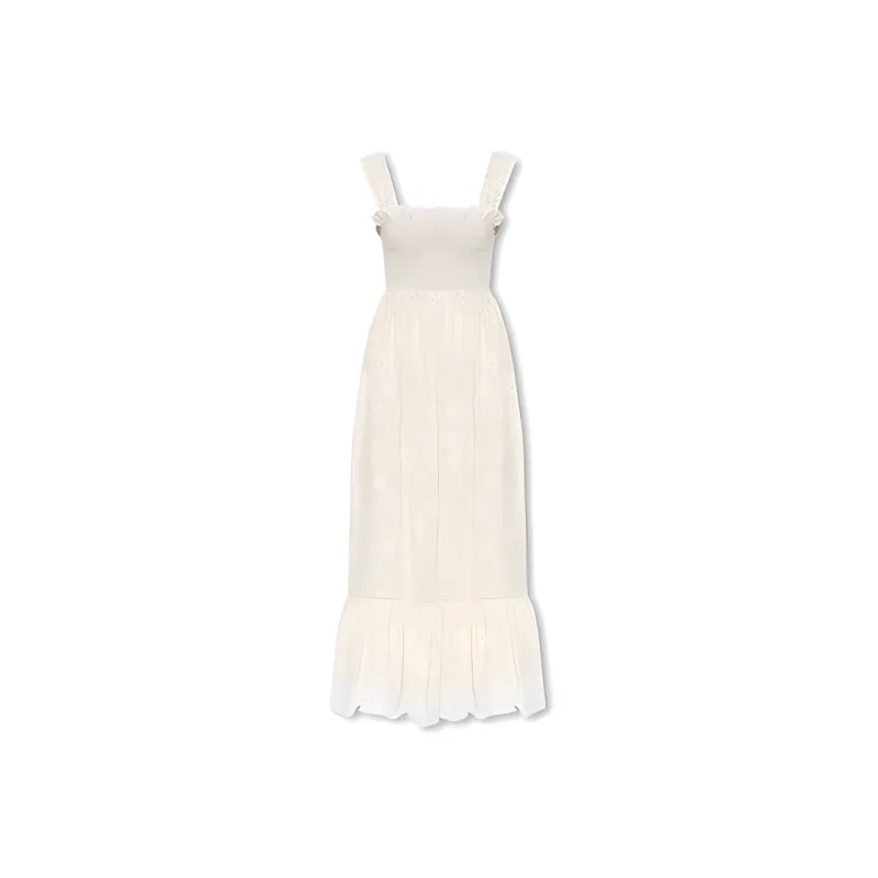 GUCCI Ruffled Hem Slip Dress-0
