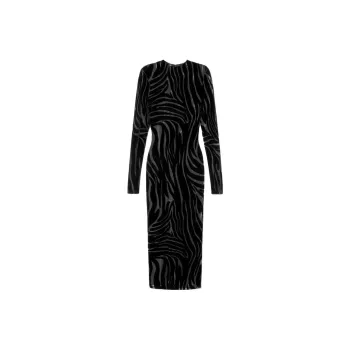 FANSIZHE SS23 Long Sleeved Dress Women's Black