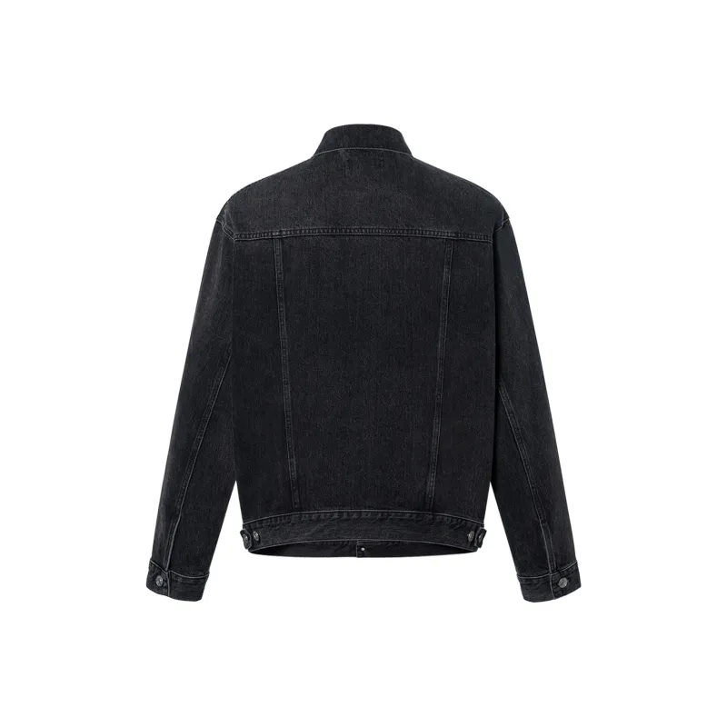 Balenciaga Denim Jacket Regular Fit Men's Black-1