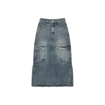 Kirsh FW24 Denim Long Skirt Women's Blue