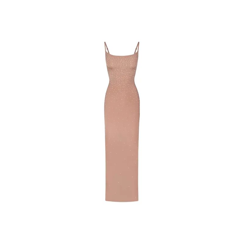 Skims X Swarovski Jelly Sheer Cami Long Dress Sienna-11