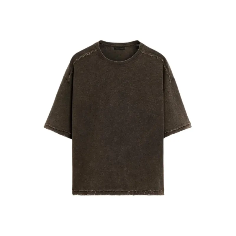ZARA T Shirts Men Brown-0