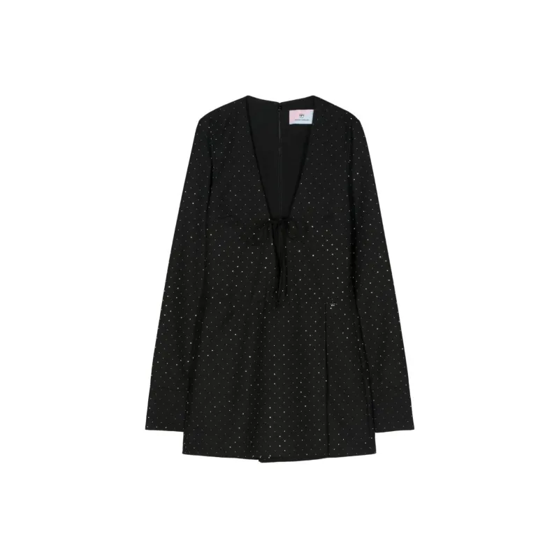 CHIARA FERRAGNI Rhinestone embellished Gabardine Playsuit-0