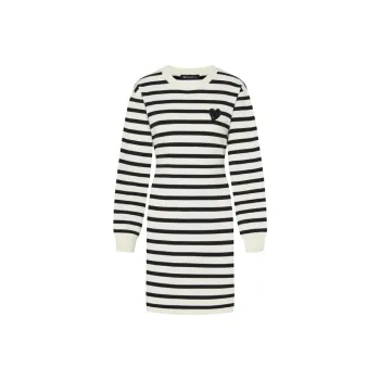 MOCO SS23 Long Sleeved Dresses Women's White Black Stripes