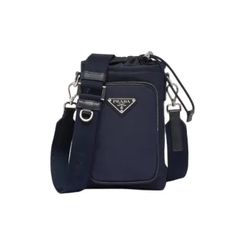 PRADA Re Nylon Recycled Polyamide Cell Phone Pouch Men's Marine Blue