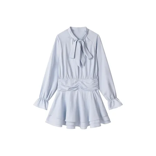 COMMA GIRL Long Sleeved Dress Women's Blue