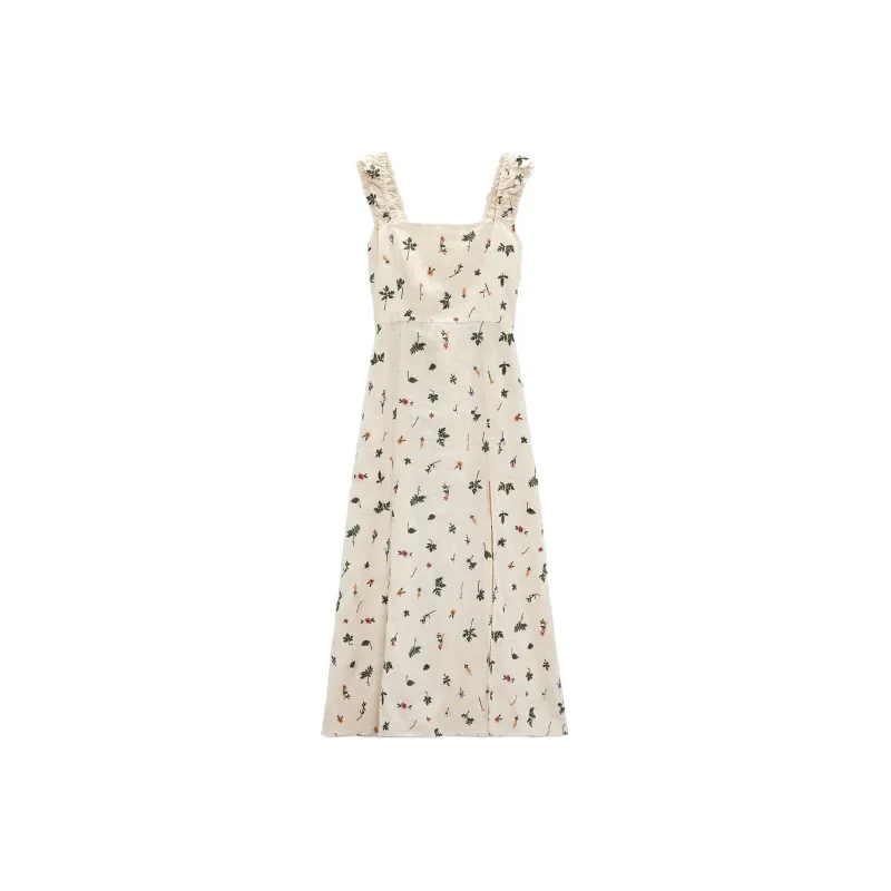 ZARA Slip Dresses Women's White-0