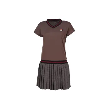 FILA Gun Club Short Sleeved Dresses Women's Dark Brown