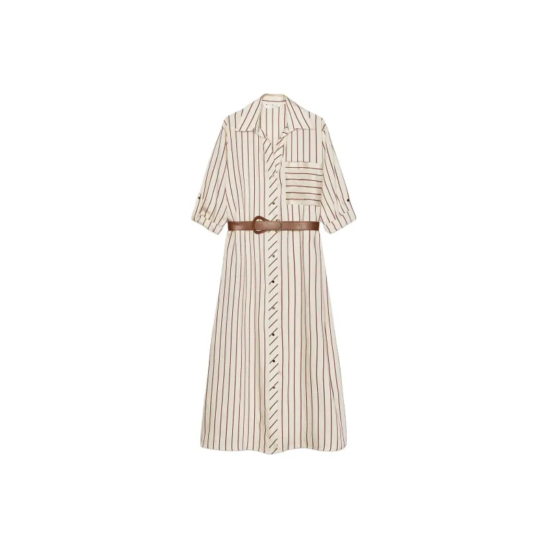 ZARA Long-Sleeved Dresses Women's Red-0