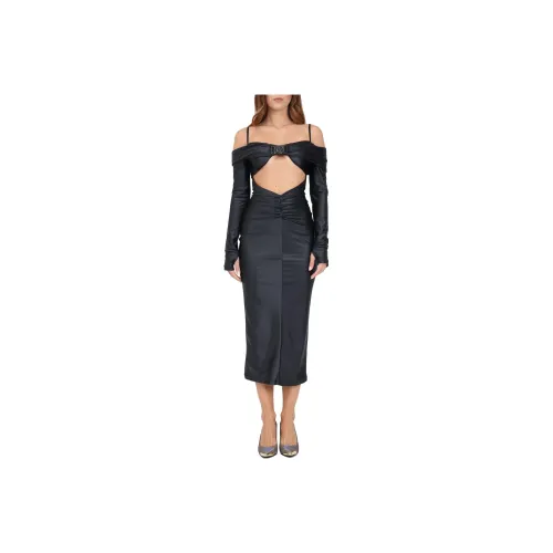 VERSACE JEANS Long-Sleeved Dresses Women's Black