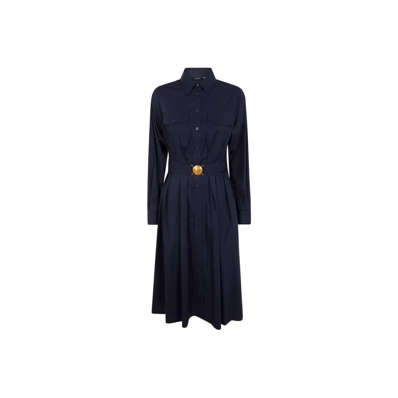 LAUREN RALPH LAUREN Belted Midi Dress-0