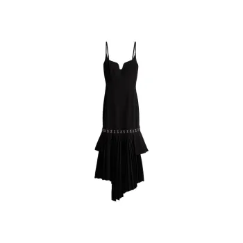 H&M Layered Skirt Asymmetric Dress Black