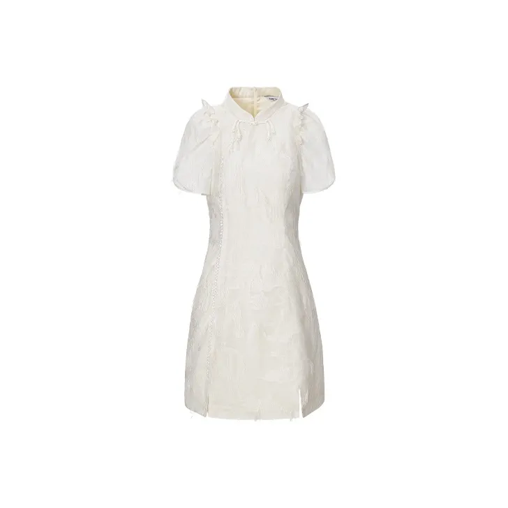 TAMMY TANGS Short Sleeved Dresses Women's Apricot-0