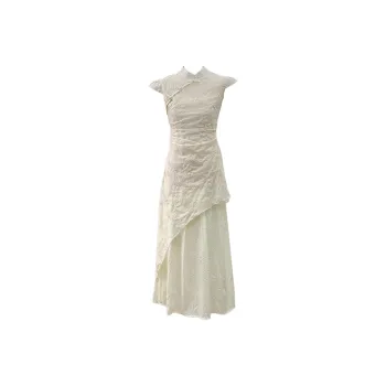 Udon House Short Sleeved Dress Women's Apricot