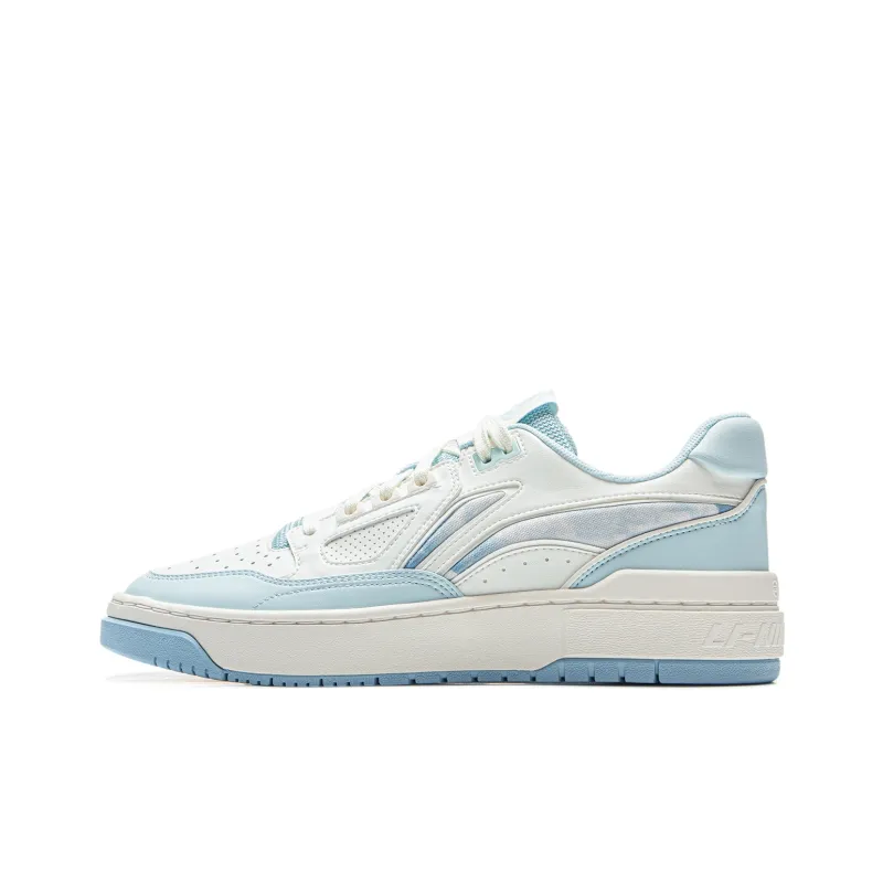 LiNing New Arrival Anti Slip Wear Resistant Low Top Skateboard Shoes Unisex White Blue-0
