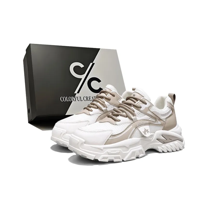 Colorful Creations Height Increasing Abrasion Resistant Lightweight Slip Resistant Low Top Chunky Sneakers Men's-0