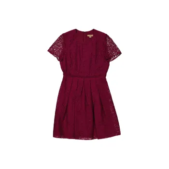 Burberry Short sleeve Flared Lace Dress
