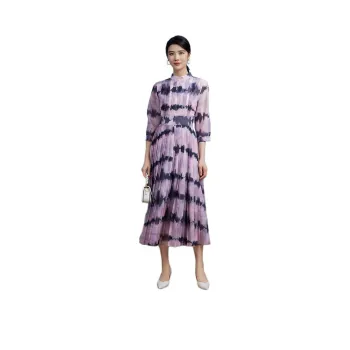 BBLLUUEE Short Sleeved Dress Women's Mist Purple