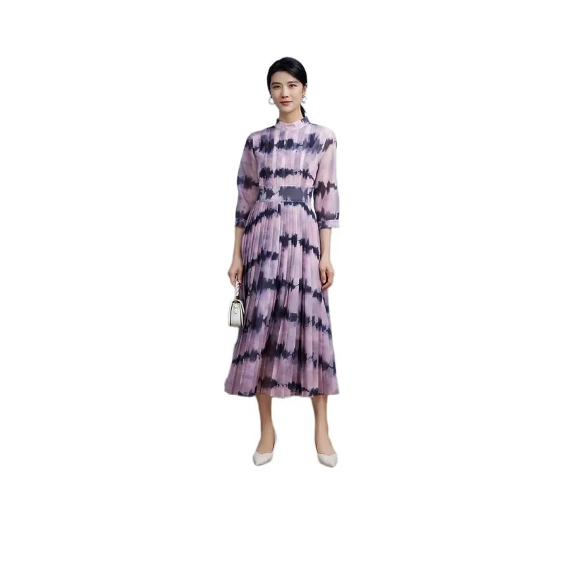 BBLLUUEE Short Sleeved Dress Women's Mist Purple-0