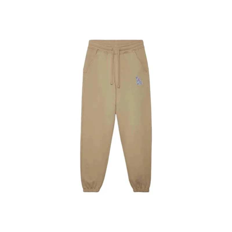 New Era Blue And White Porcelain Series Knitted Sports Pants Women's Khaki-0