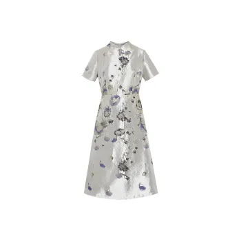 BBLLUUEE Short Sleeved Dress Women's Vanilla Apricot