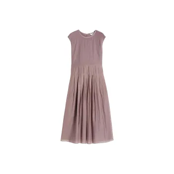 ’S MAX MARA Uriel Collection Cotton And Silk Voile Dress Sleeveless Dress Women's Lilac