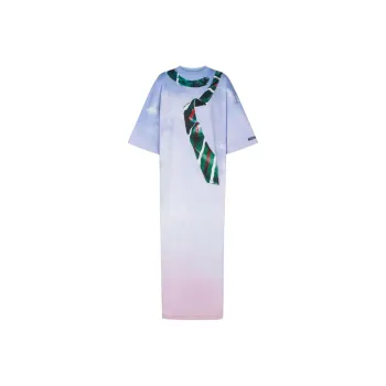 MOSCHINO Logo print Cotton Maxi Dress