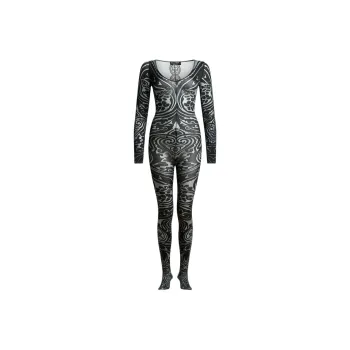 ETRO X ETRO Body Tattoo V neck Catsuit